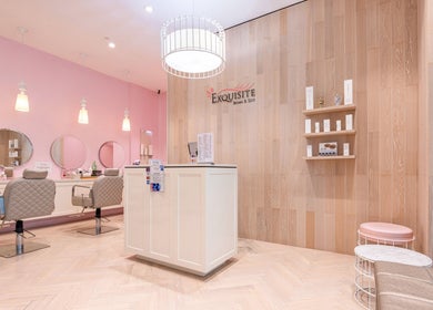 Interior of Exquisite Brows and Spa Miranda in Miranda, New South Wales, AU with stylish decor and beauty chairs.