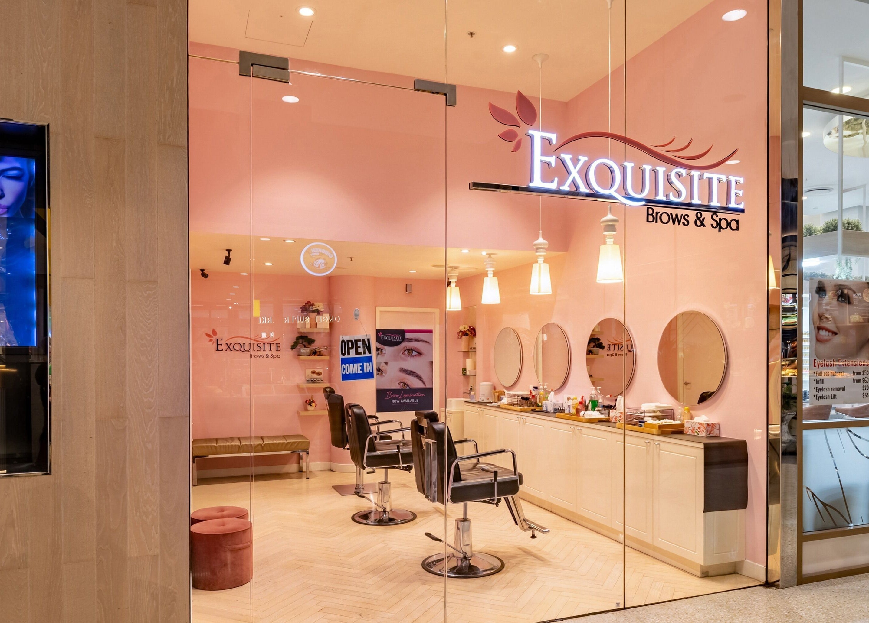 Front view of Exquisite Brows and Spa Liverpool showcasing chic interior in Liverpool, New South Wales, AU.