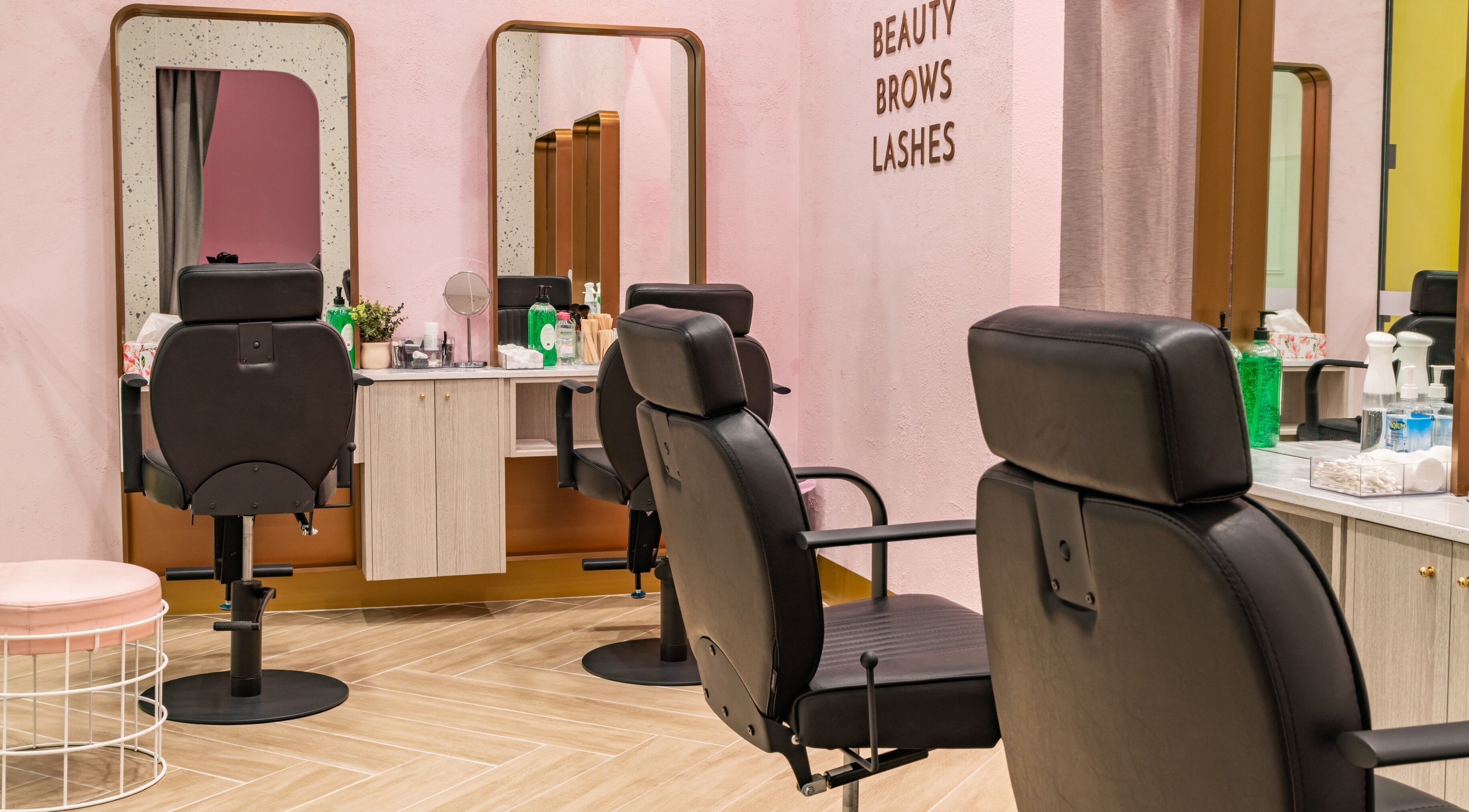 Modern beauty station at Exquisite Brows And Spa Glebe, Glebe, New South Wales, AU with stylish chairs.