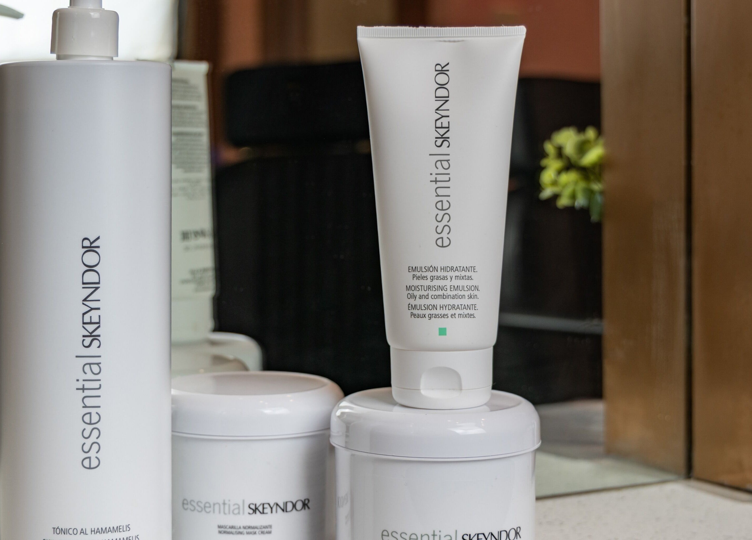 Premium skincare products at Exquisite Brows And Spa Glebe, Glebe, New South Wales, AU displayed on a counter.