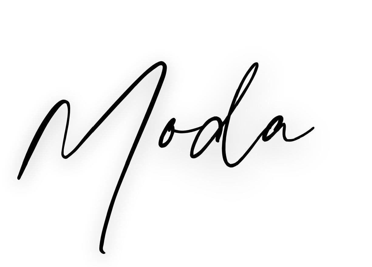 Elegant branding script of Moda Studio, Cliftleigh, New South Wales, AU.