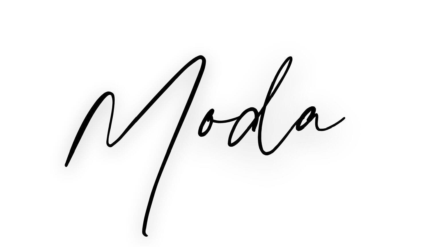 Elegant branding script of Moda Studio, Cliftleigh, New South Wales, AU.