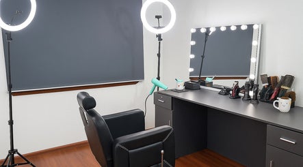 Modern styling station at Mohit hairdresser, Gosnells, Western Australia, AU with mirrors and salon equipment.