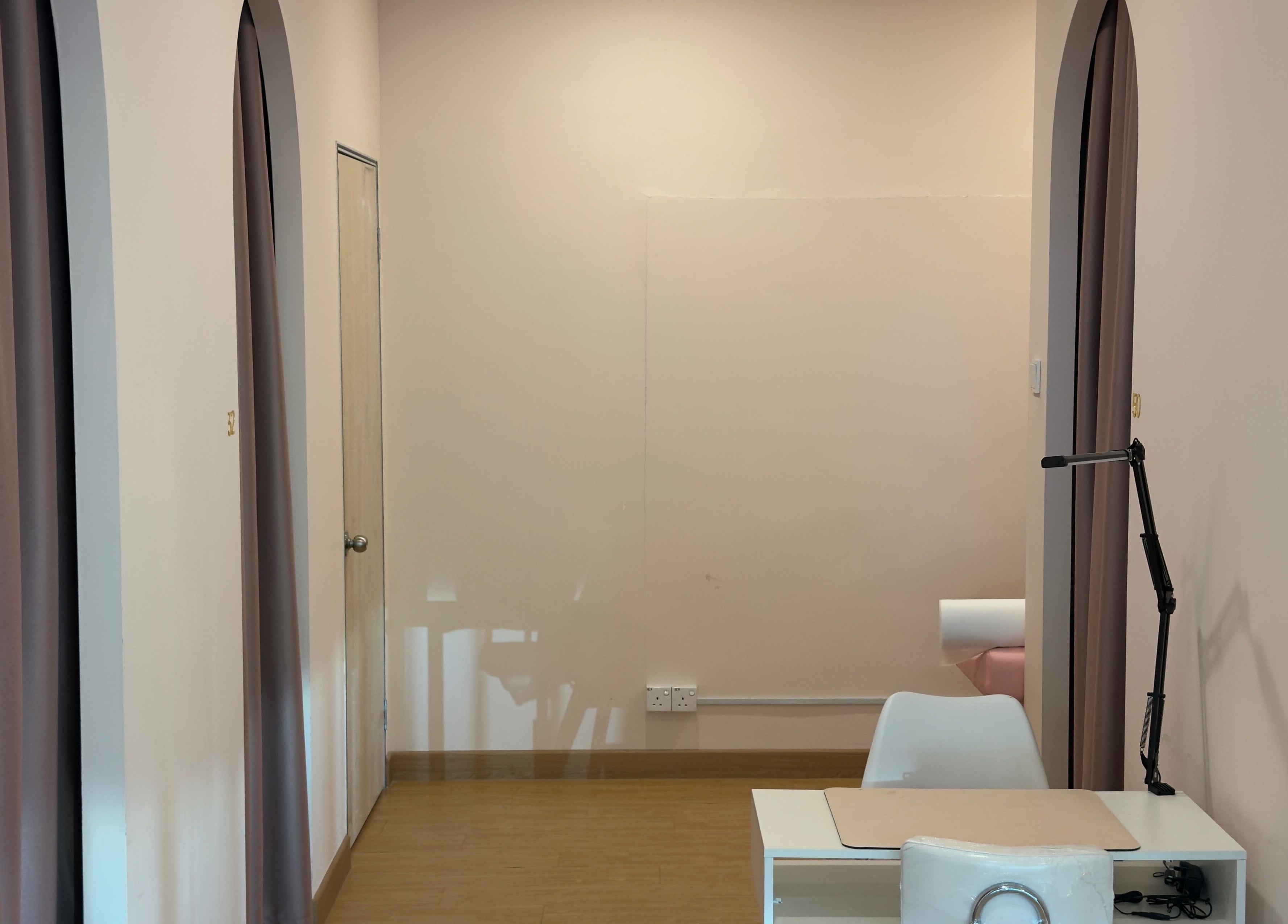 Peaceful waxing room at WAXING BY GIRL ENTERPRISE in Petaling Jaya, Selangor, MY showcasing a modern tranquil setup.