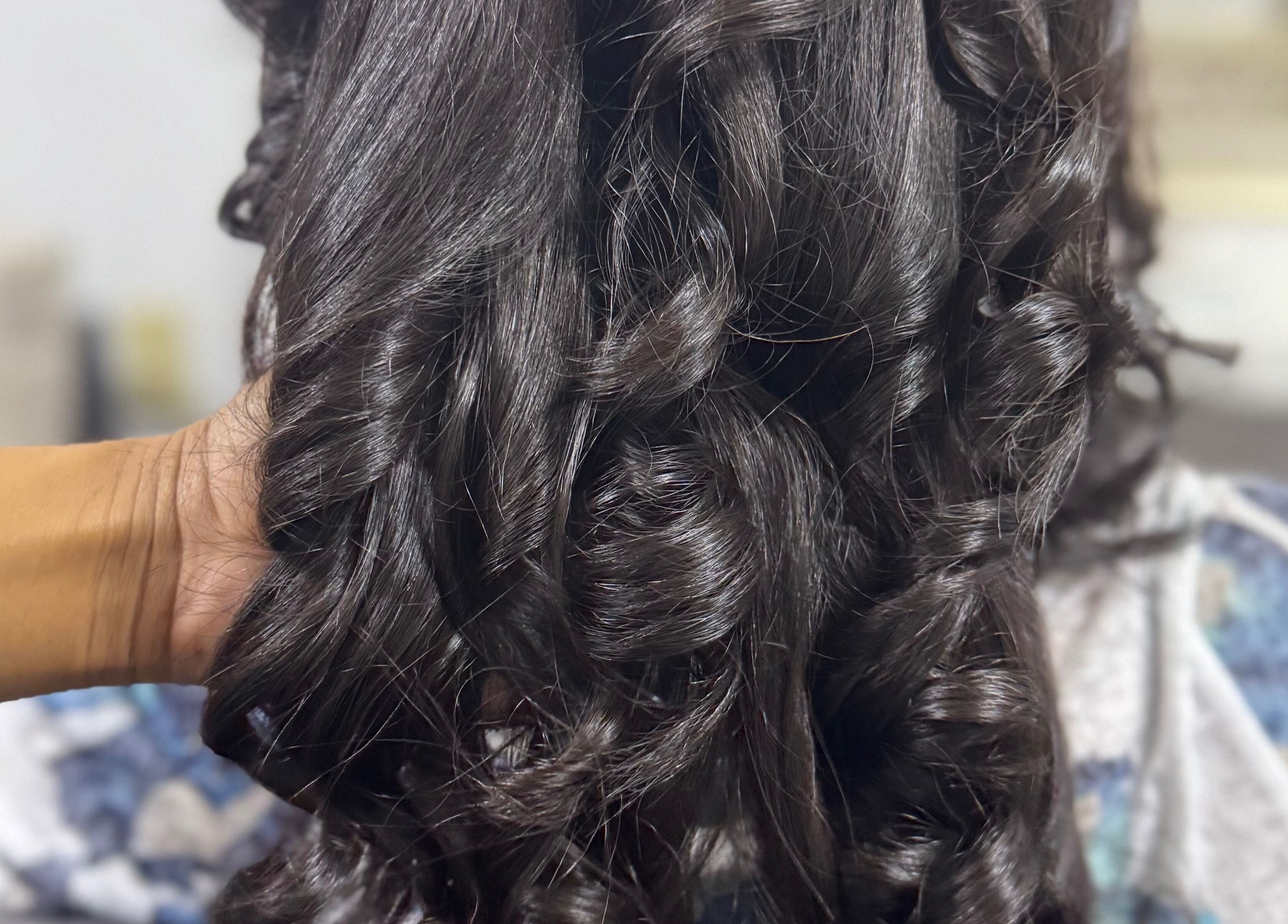 Close-up of styled curls at Nova Beauty Lab, Paramaribo, Paramaribo, SR.