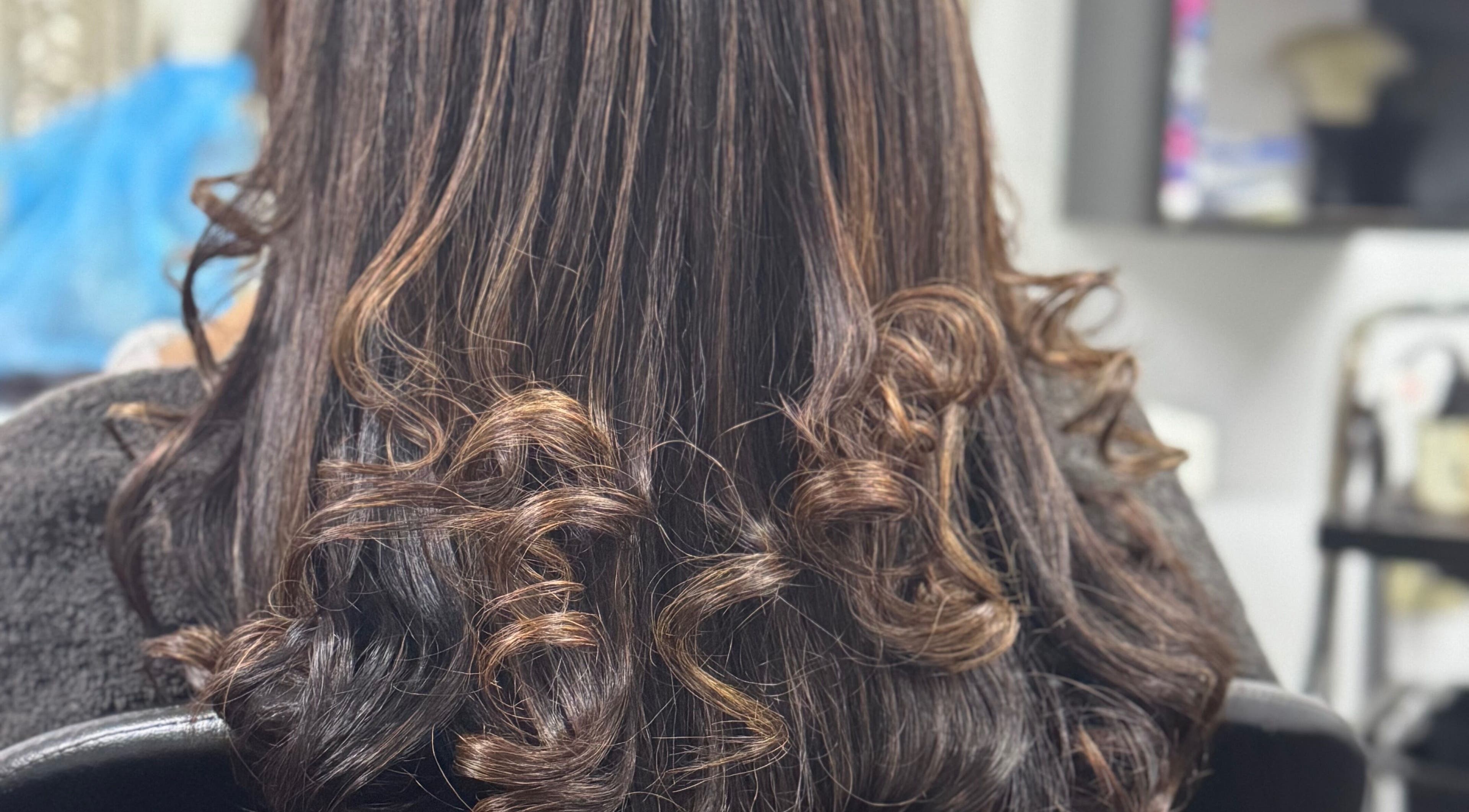 Beautifully styled curly hair at Nova Beauty Lab, Paramaribo, Paramaribo, SR.