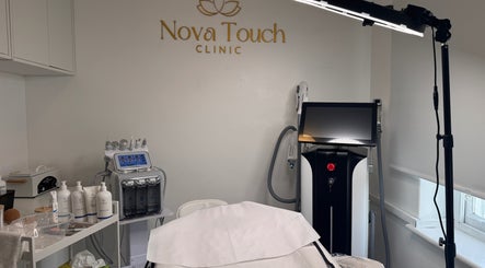 Nova Touch Clinic treatment room in Edgware, England with advanced beauty equipment and clean setup.