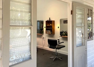 Inviting entrance to NU WAVU STUDIO, a chic salon in Bangalow, New South Wales, AU.