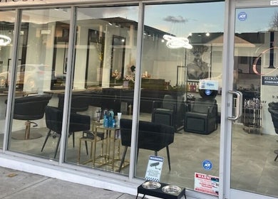 Exterior view of TE Luxx Hair Studio in Padstow, New South Wales, AU, showcasing sleek interior design.