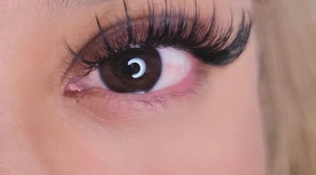 Close-up of eye with long lashes at N&P Beauty, Redbank, Queensland, AU.