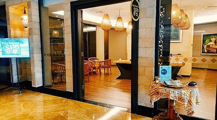 Entrance to Yoyoy Kamphora Spa @ The Light Hotel Penang, Seberang Jaya, Pulau Pinang, MY with warm lighting and decor.
