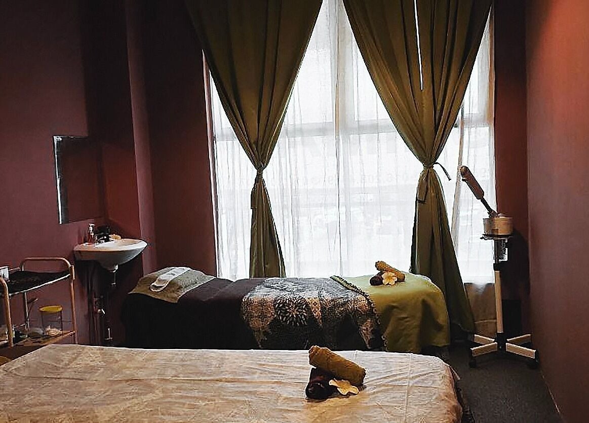 Serene treatment room at Yoyoy Kamphora Spa at Taman Melawati, Kuala Lumpur, ready for a peaceful experience.