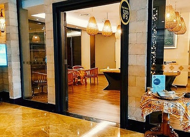 Entrance of Yoyoy Kamphora Spa @ The Light Hotel Penang, Seberang Jaya, Pulau Pinang, MY, featuring elegant decor.