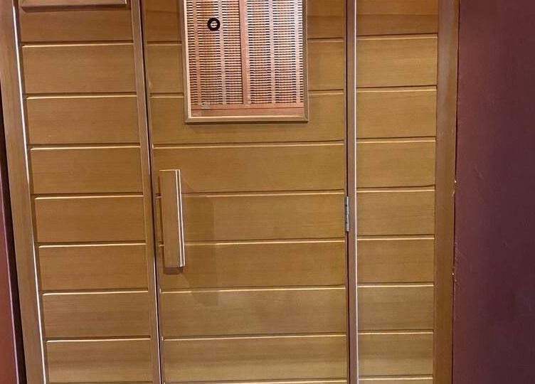 Wooden sauna door at Yoyoy Kamphora Spa Ayer at 8 Putrajaya (Ladies Only), Putrajaya, Wilayah Persekutuan Putrajaya, MY.