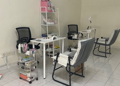 Comfortable nail care stations at Twinkle Nail Studio, Cheras, Selangor, MY, showcasing tidy, welcoming decor.