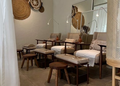 Luxurious pedicure chairs in Be.salon, Riyadh, Riyadh Province, SA, exuding comfort and elegance.