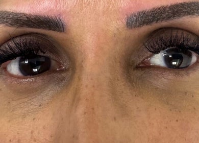 Close-up of enhanced lashes at Picture Perfect by Zunaira, Barnt Green, England, GB.