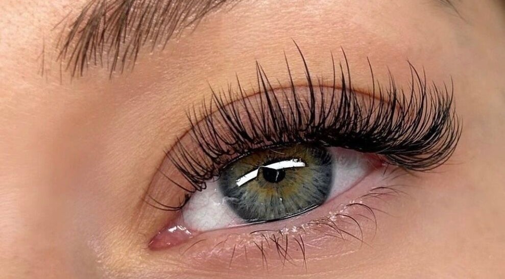 Close-up of stunning eyelash extensions at Lashié, Burleigh Heads, Queensland, AU.