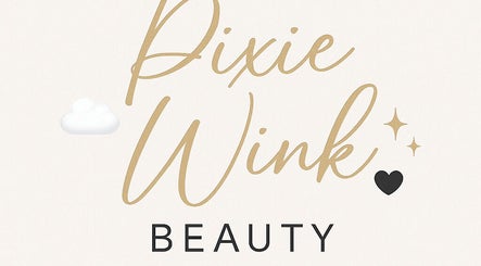 Logo of Pixie Wink Beauty featuring elegant script and icons in Ballarat, VIC, AU.