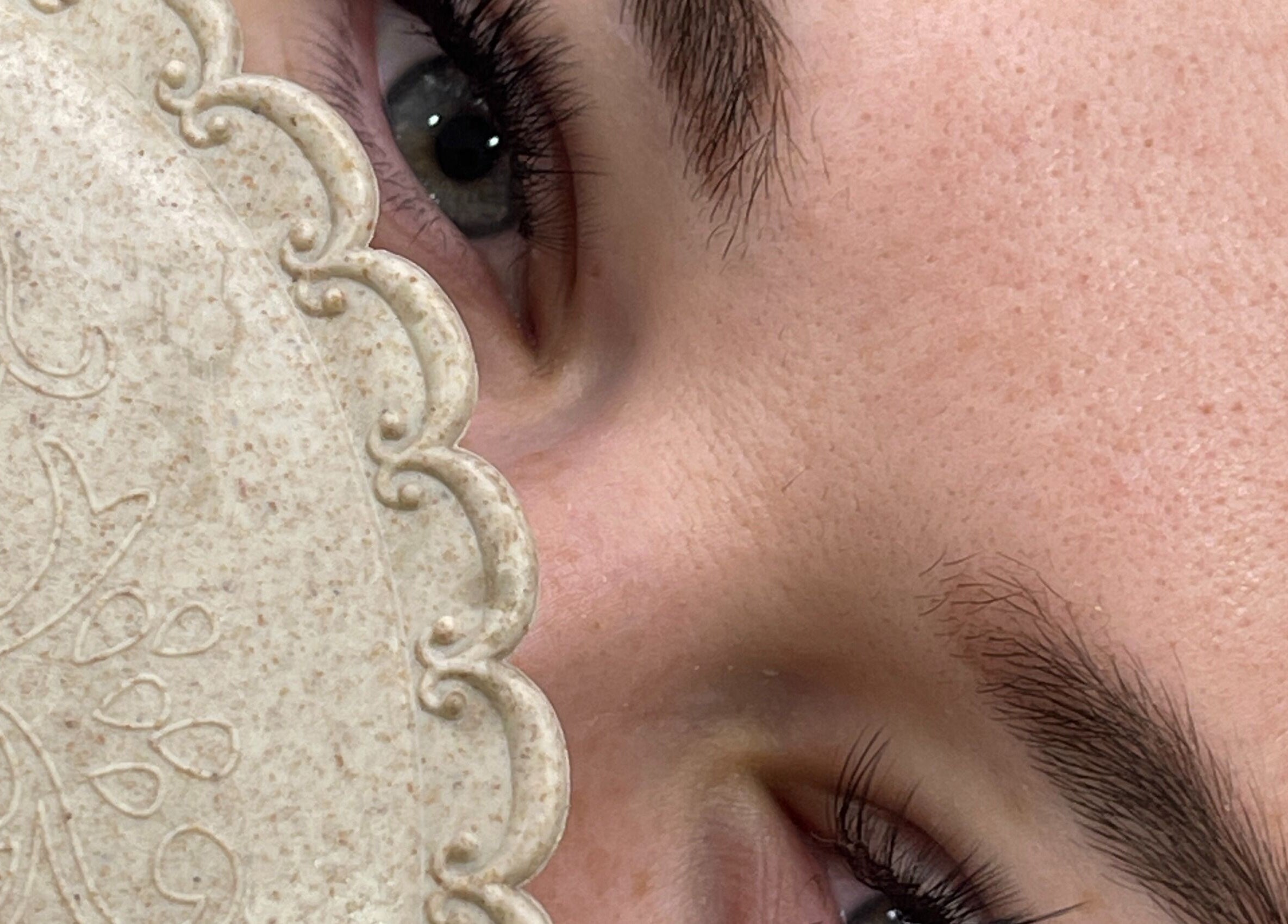 Elegant eye close-up, reflecting calm at Pixie Wink Beauty, Ballarat, VIC, AU.