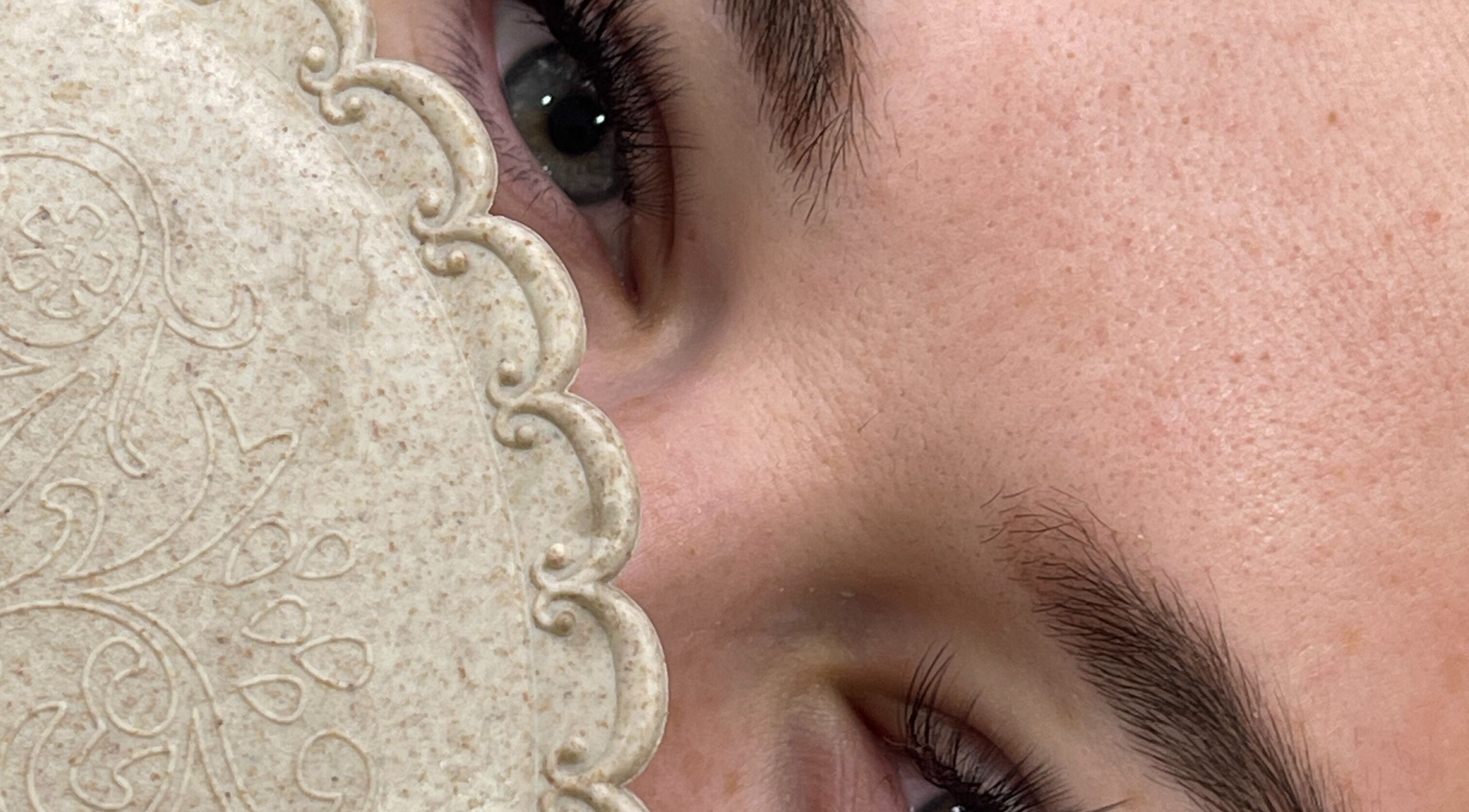 Elegant eye close-up, reflecting calm at Pixie Wink Beauty, Ballarat, VIC, AU.