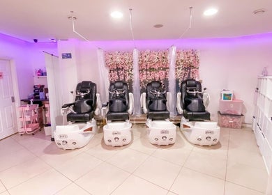 Luxurious pedicure seating at The Nails Boutique, Kingston Upon Thames, England, GB.