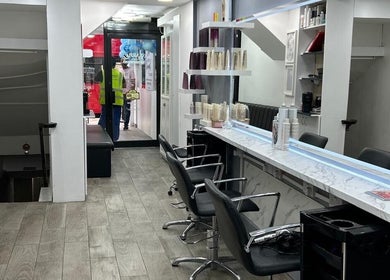 Modern styling chairs and products at The Royal Salon in London, England, GB.
