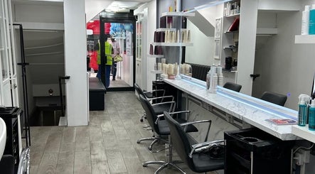 Modern styling chairs and products at The Royal Salon in London, England, GB.