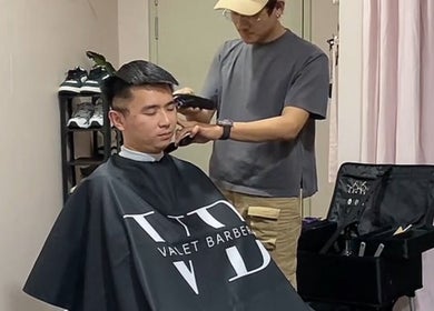 Professional haircut at The Valet Barber, Ampang, Selangor, MY showcasing expert grooming services.