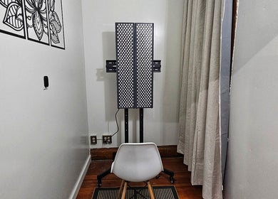 Therapy light setup at Centered Wellness Clinic and Spa in Wentzville, Missouri, US.