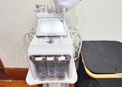 Advanced spa treatment device at Centered Wellness Clinic and Spa in Wentzville, Missouri, US.