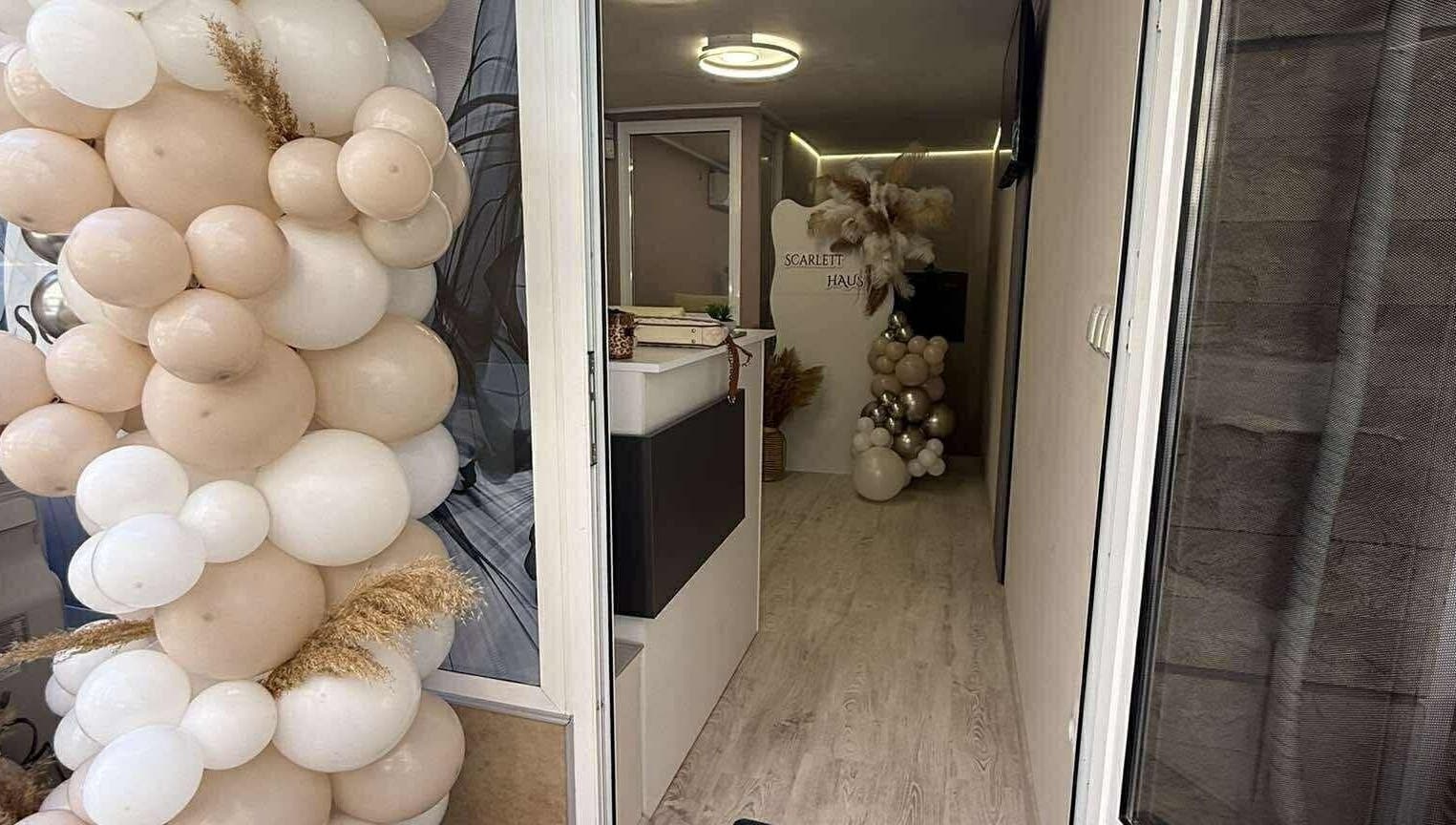 Chic entry at Karina, Varna, Varna, BG, featuring balloon decor and modern lighting.