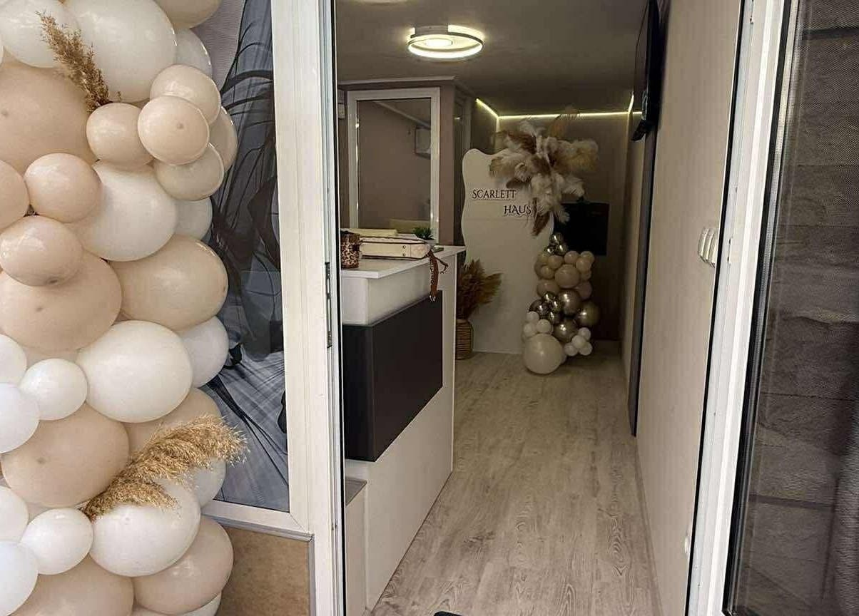 Chic entry at Karina, Varna, Varna, BG, featuring balloon decor and modern lighting.