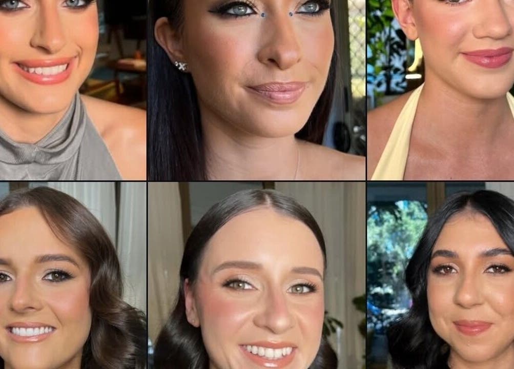 Collage of diverse makeup styles by Chelsea Leigh Makeup Artist in Wynnum, Queensland, AU.
