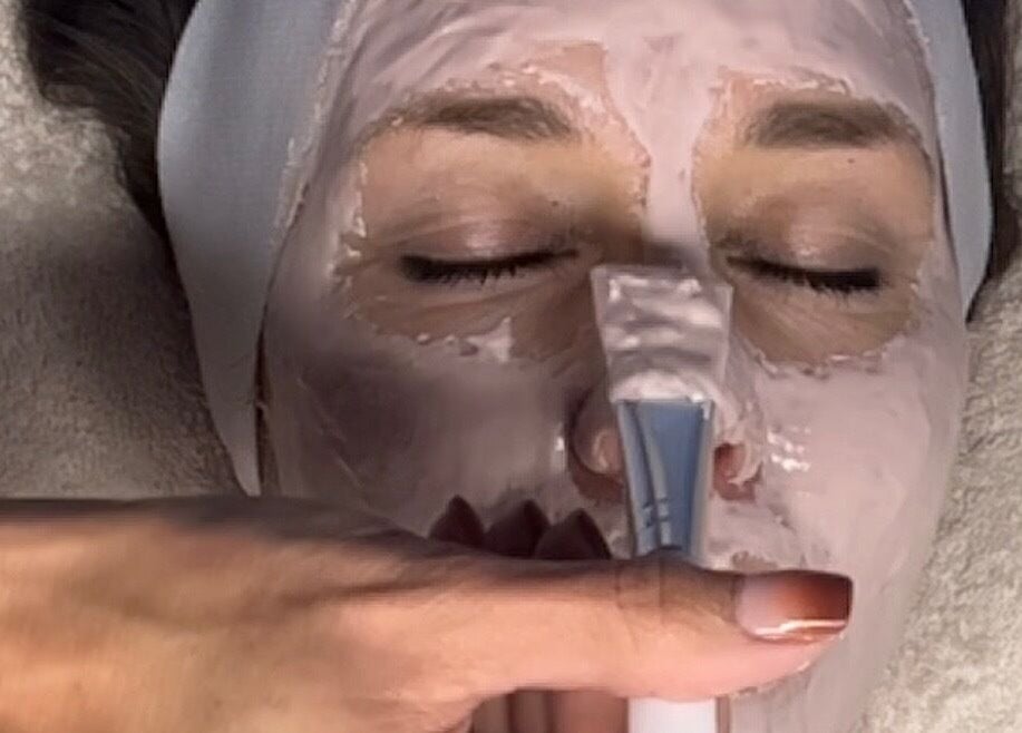 Facial treatment at Ayami in Melbourne, Victoria, AU featuring a relaxing clay mask application.