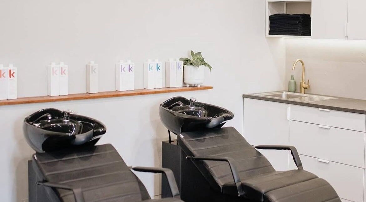 Stylish hair washing stations at Hair by Neomai - SOUTH MELBOURNE in Melbourne, Victoria, AU.