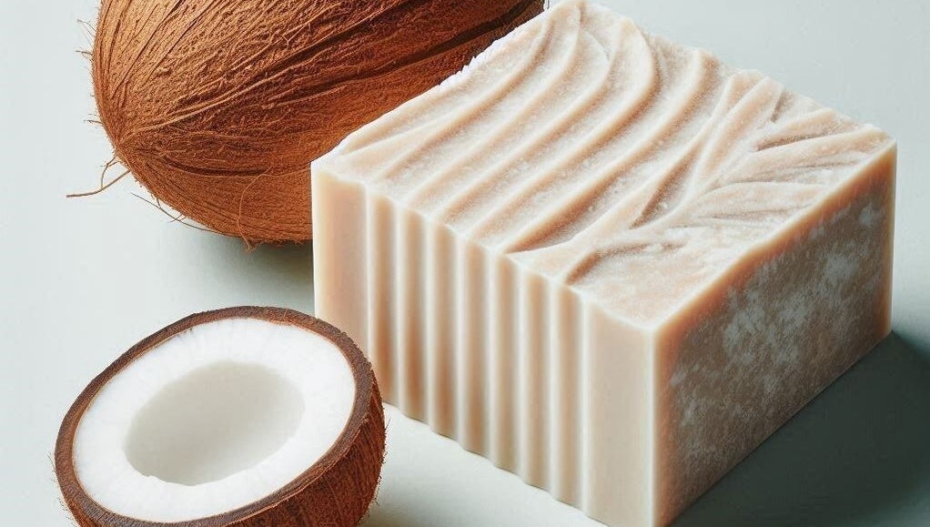 Natural coconut soap at SD Brazilians, San Diego, California, US. Organic skincare essentials for radiant skin.