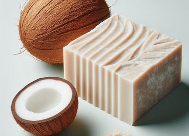 Natural coconut soap at SD Brazilians, San Diego, California, US. Organic skincare essentials for radiant skin.