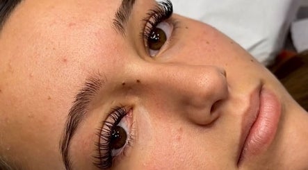 Close-up of styled lashes at Lashes By Lucie in Watford, England, GB.