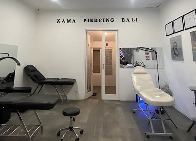 Stylish interior of Kama Piercing & Tattoo Bali in Bali, Bali, ID, featuring modern treatment areas.