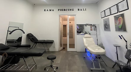 Stylish interior of Kama Piercing & Tattoo Bali in Bali, Bali, ID, featuring modern treatment areas.