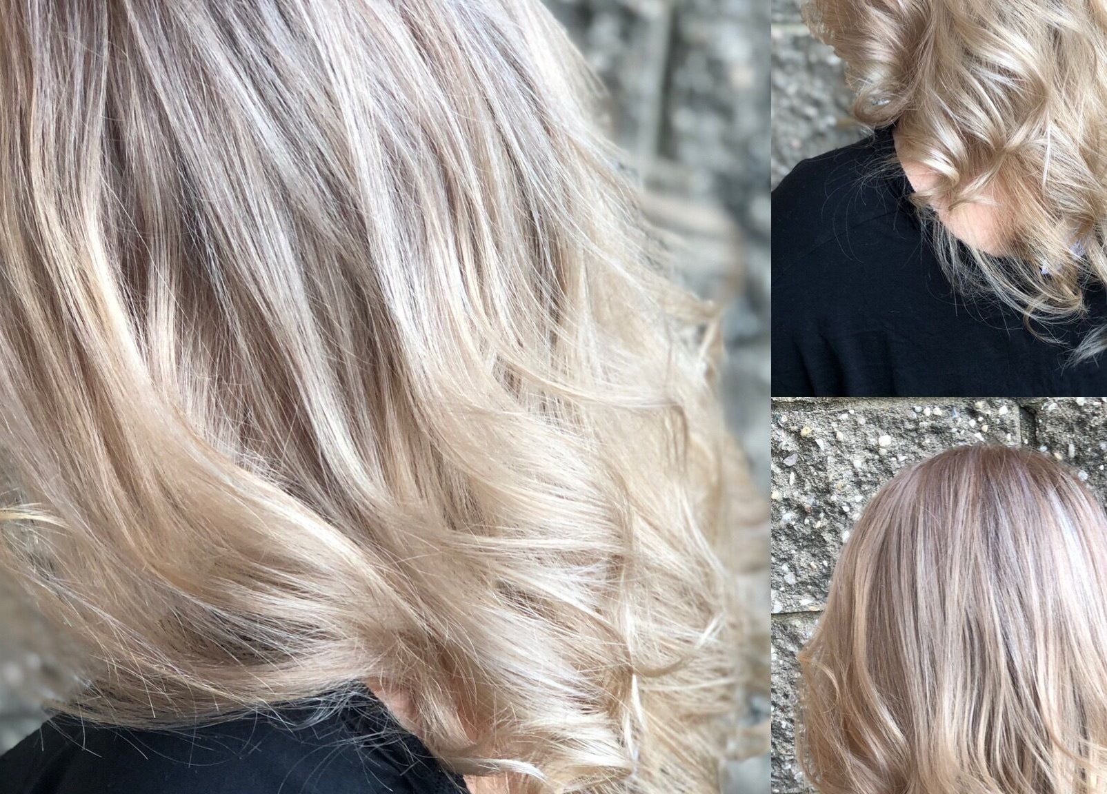 Glam on the go in US showcases stunning blonde waves, enhancing beauty and style.