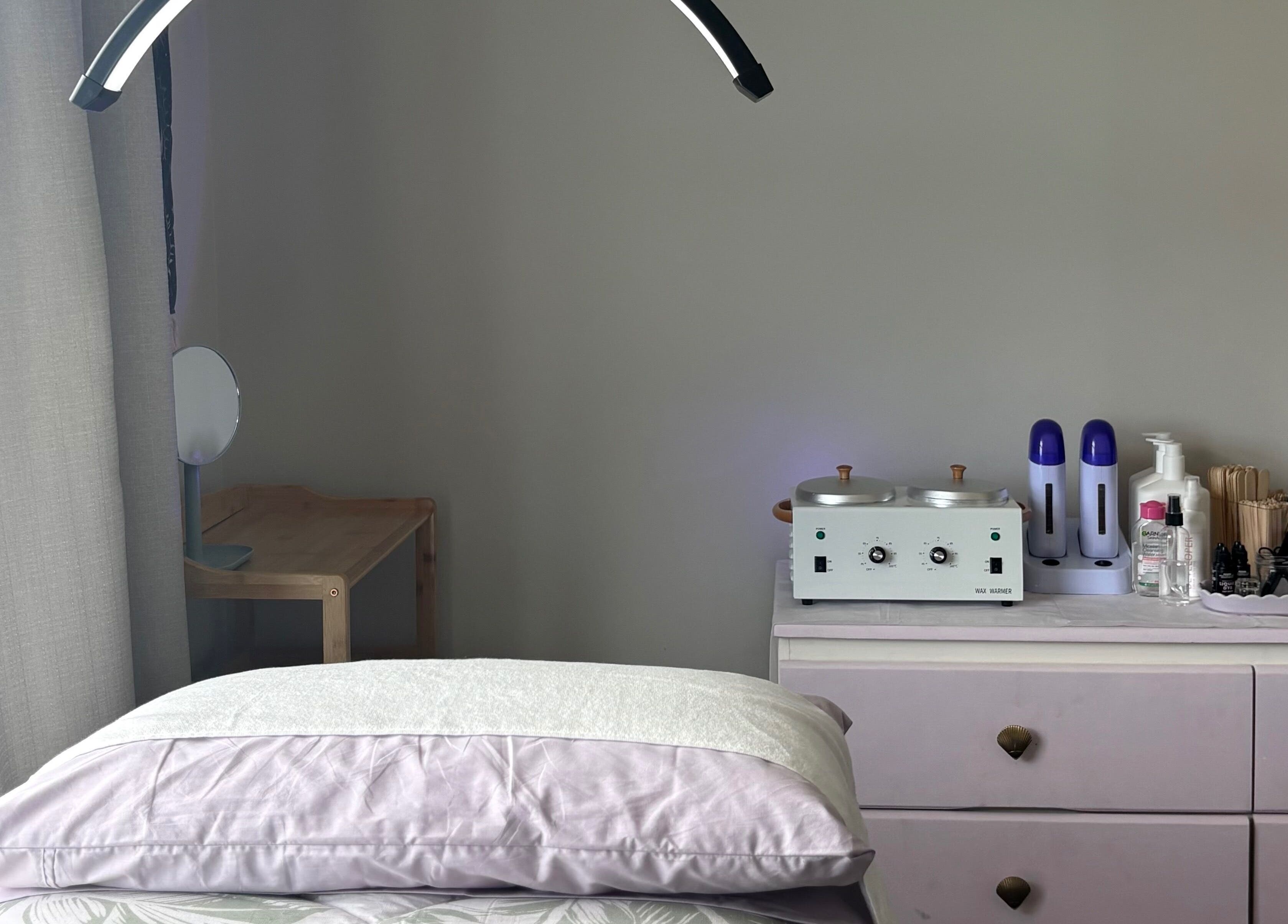 Tranquil treatment room at Glow Therapy - Beauty by Teresa, Woodend, Canterbury Region, NZ, featuring cozy setup.