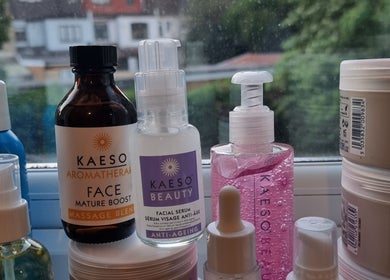Beauty and wellness products displayed at Aura Spa Studio (home), London, England, GB, featuring Kaeso and La Roche-Posay.
