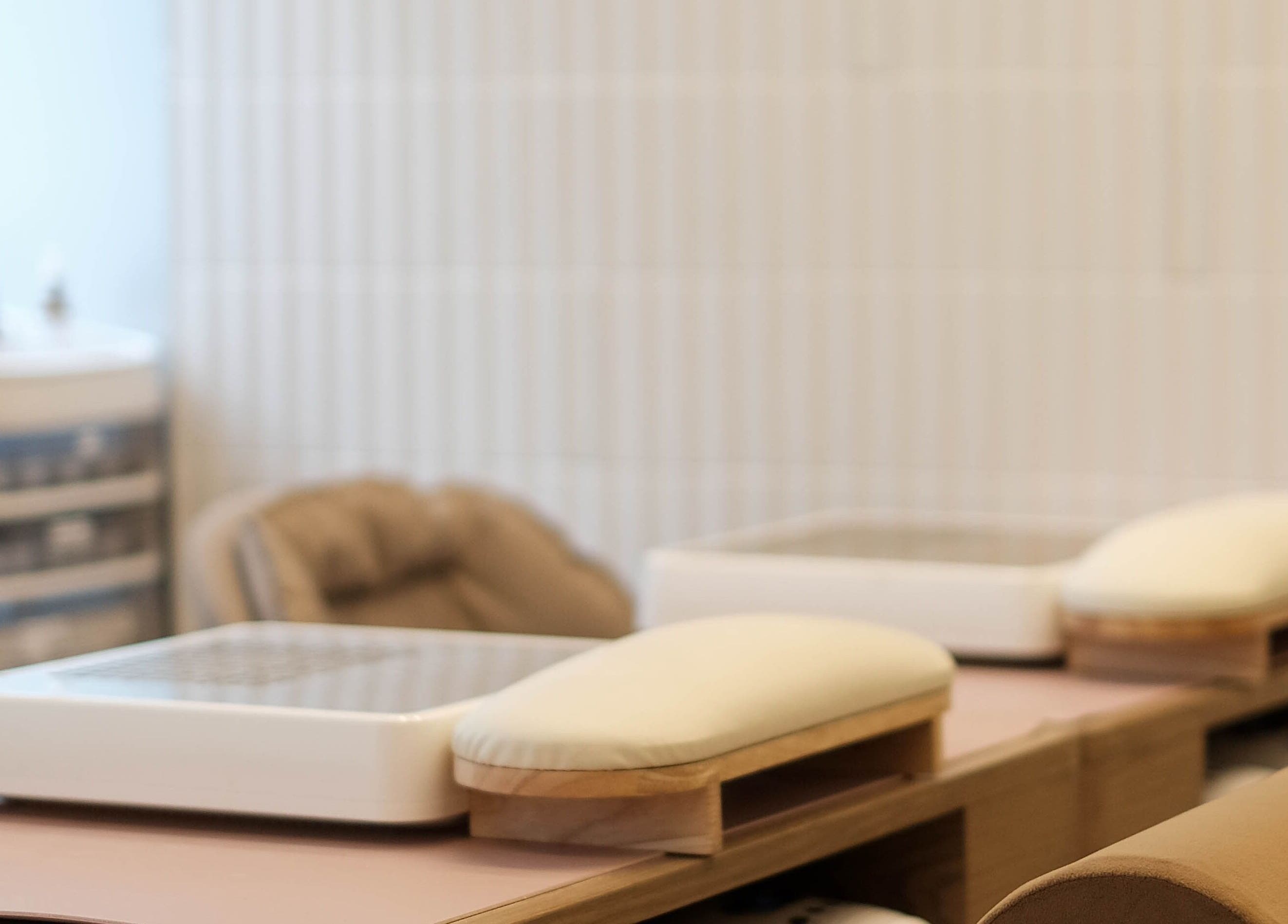 Cozy nail station at Treasure Chest Nail Salon, Hong Kong Island, Hong Kong Island, HK.