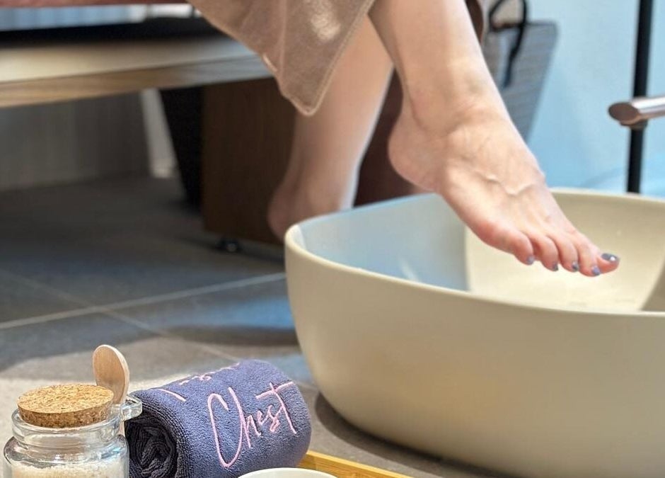 Relaxing pedicure at Treasure Chest Nail Salon, Hong Kong Island, Hong Kong Island, HK.