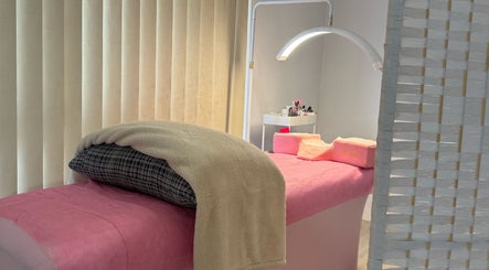 Cozy lash treatment room at The Mobile Lash and Brow Studio, Bundeena, New South Wales, AU.