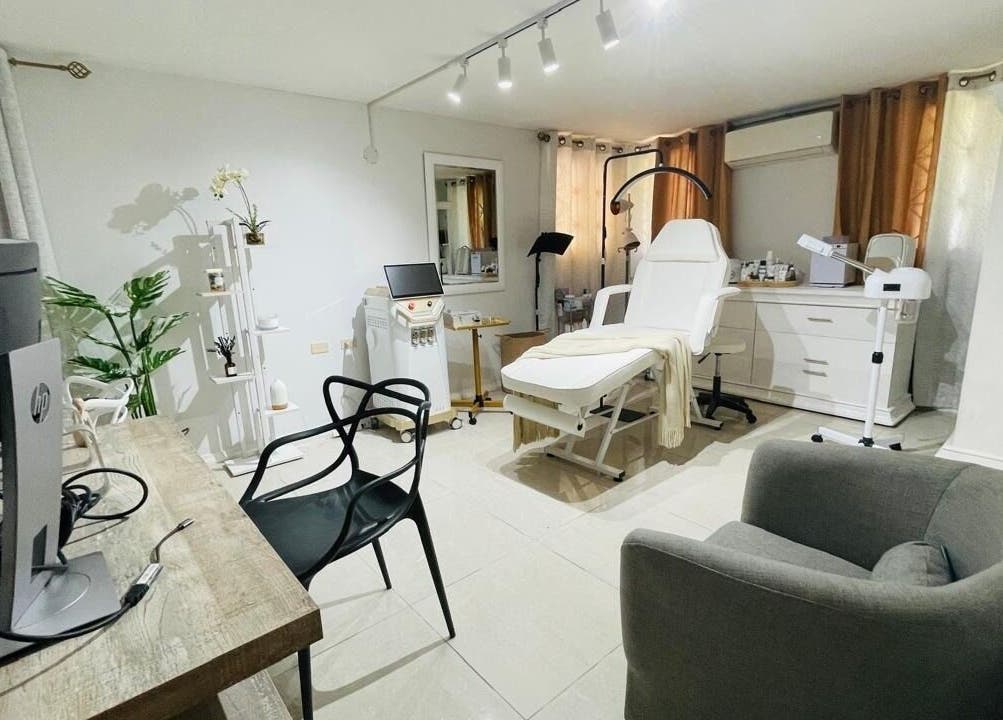Modern, tranquil wellness room at Dr. Trishany Adams, Kingston, St. Andrew Parish, JM.