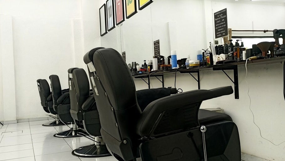 Elegant barber chairs at Hugos Barber in Santa Cruz De La Sierra, Departamento De Santa Cruz, BO.