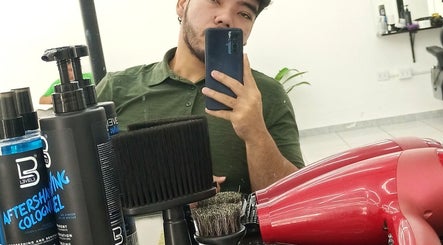 Hair tools and products at Hugo's Barber in Santa Cruz De La Sierra, Departamento De Santa Cruz, BO.